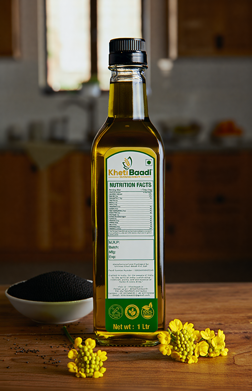 KB Cold Pressed Black Mustard Oil - Image 3